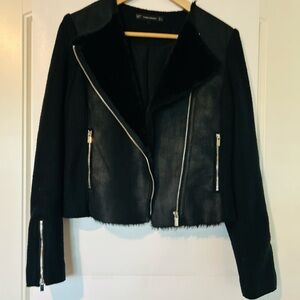 Zara Black Jacket with Silver Accents